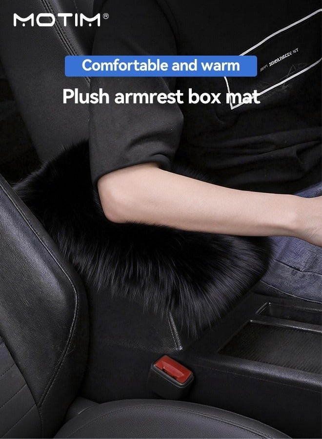 Motim Car Center Console Armrest Cover, Soft Plush Car Armrest Pads, Car Armrest Cover Protector, Suitable for Most Vehicles, SUVs, Trucks, Cars - Image 3